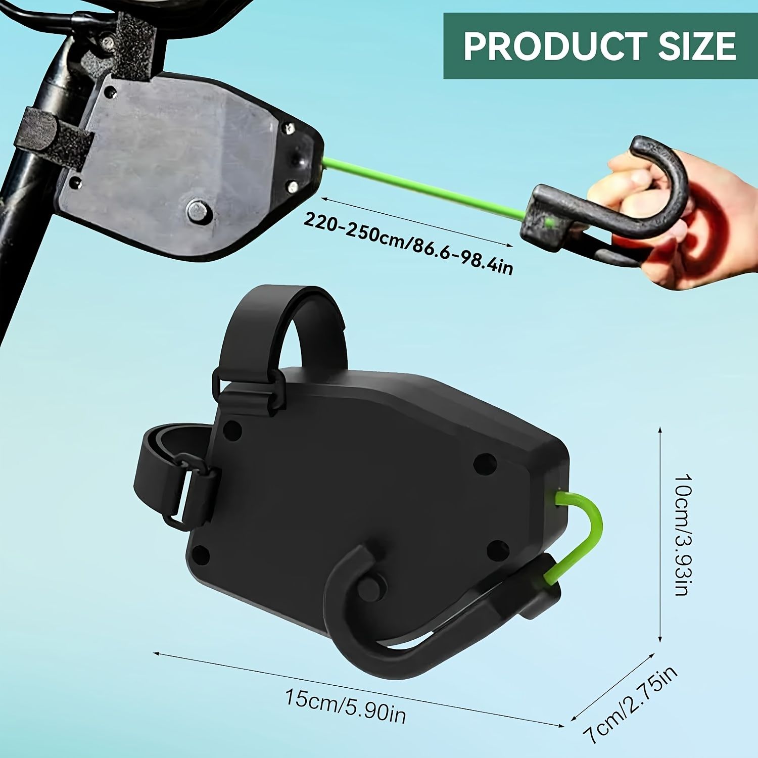 bicycle towing hook, cycling trailer hook, bike tow line, training towing accessory, heavy duty bike hook, Australian cycling gear, eco-friendly bike accessory - Image 5