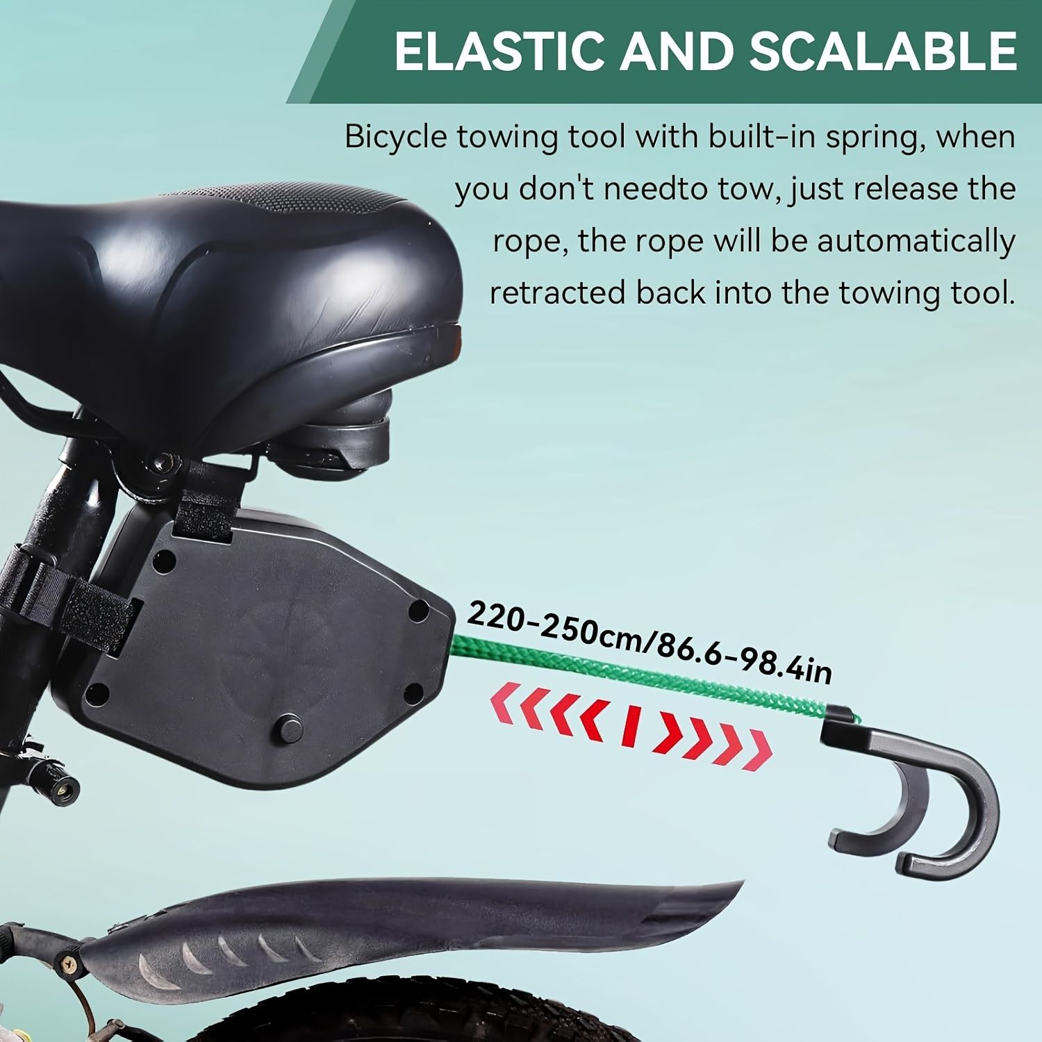 bicycle towing hook, cycling trailer hook, bike tow line, training towing accessory, heavy duty bike hook, Australian cycling gear, eco-friendly bike accessory - Image 8