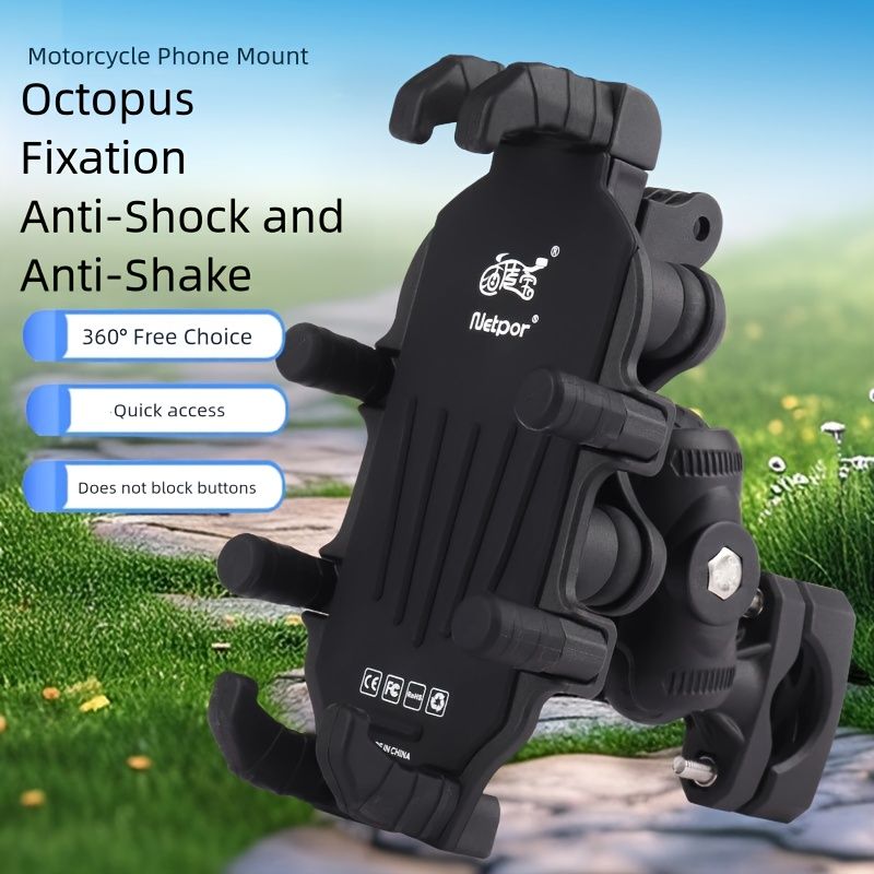 Motorcycle Phone Mount Octopus Fixation Anti-Shock Anti-Shake - Image 1