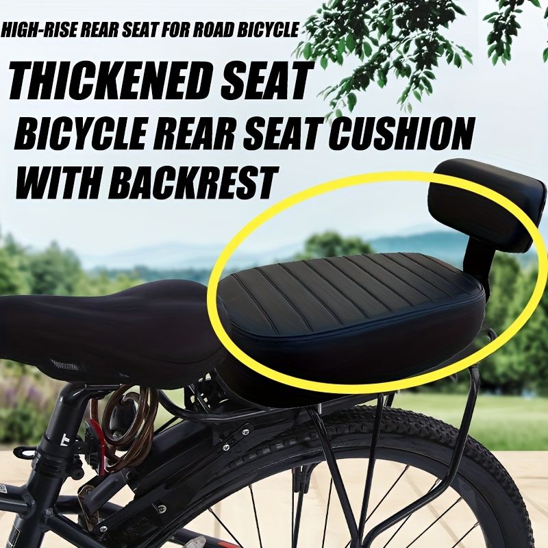bicycle rear seat cushion, thickened seat, backrest for bicycle, road bicycle accessory, high quality bicycle parts, cycling comfort, bike seat cushion Australia - Image 1