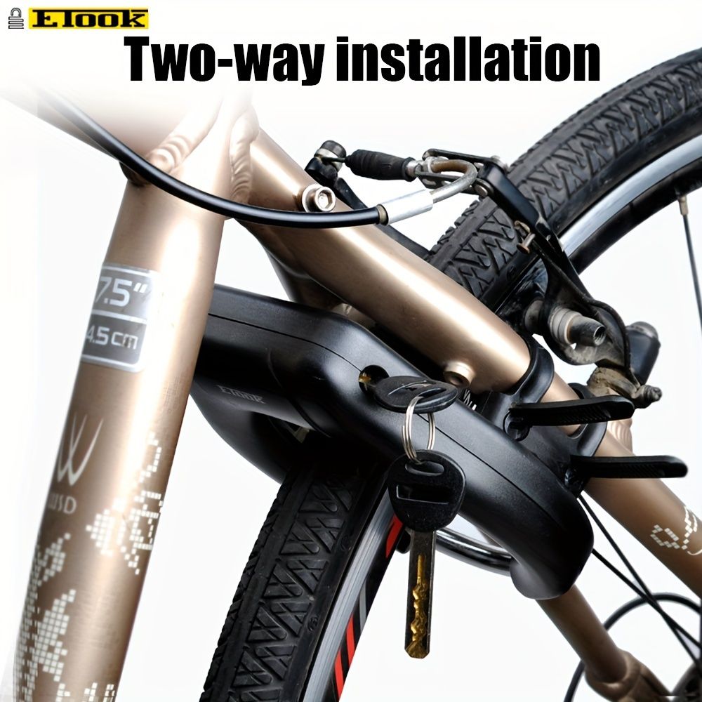 bicycle lock, two-way installation, bike security, high-quality bike lock, anti-theft lock, Australia, durable lock, bike protection - Image 1