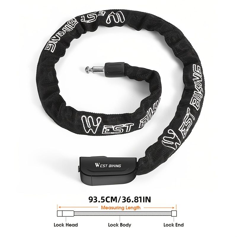 bike chain lock, bicycle security, high-quality bike lock, durable bike chain, stylish bike lock, hardened steel lock, bike protection, Australia bike lock, cycling accessories - Image 2