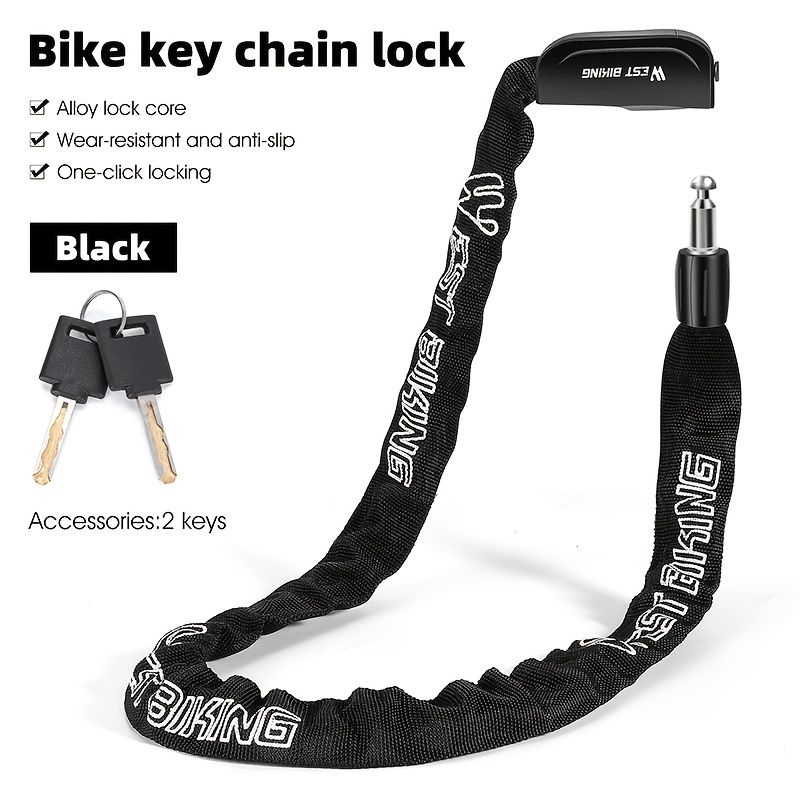 bike chain lock, bicycle security, high-quality bike lock, durable bike chain, stylish bike lock, hardened steel lock, bike protection, Australia bike lock, cycling accessories - Image 4
