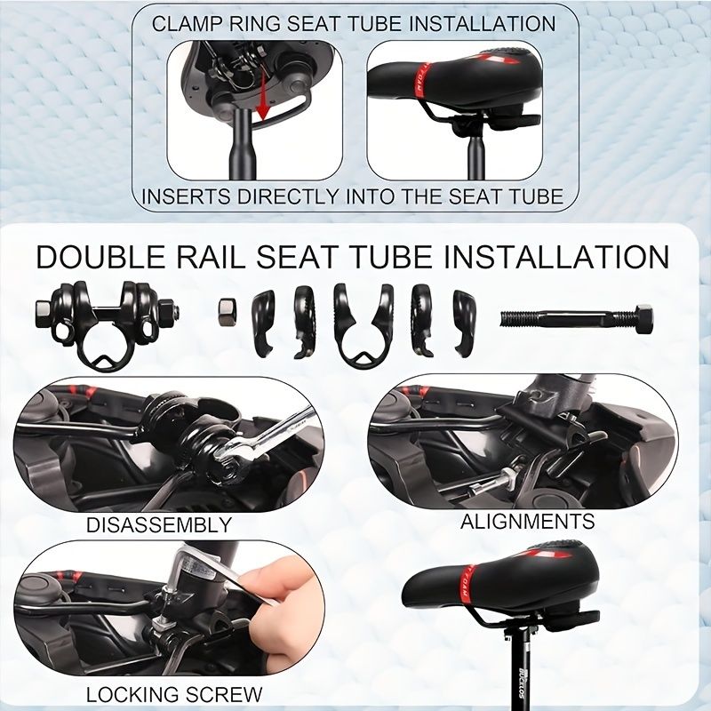 BUCKLOS saddle, wide cycling saddle, high-quality bike saddle, breathable bike saddle, black and red saddle, comfortable bike seat, durable bicycle saddle - Image 5