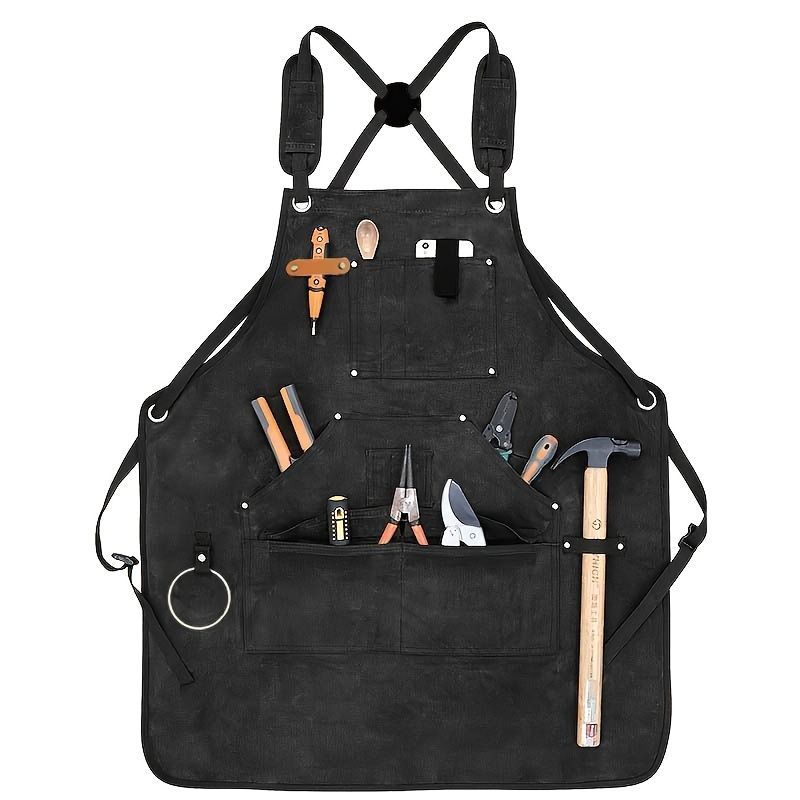 Waterproof Apron Utility Apron Work Apron Industrial Apron Tool Storage Apron - Camel - Size regular - Image 4