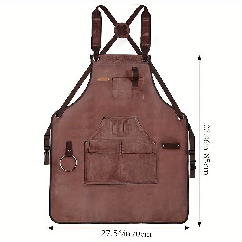 Waterproof Apron Utility Apron Work Apron Industrial Apron Tool Storage Apron - Gray - Size regular - Image 6