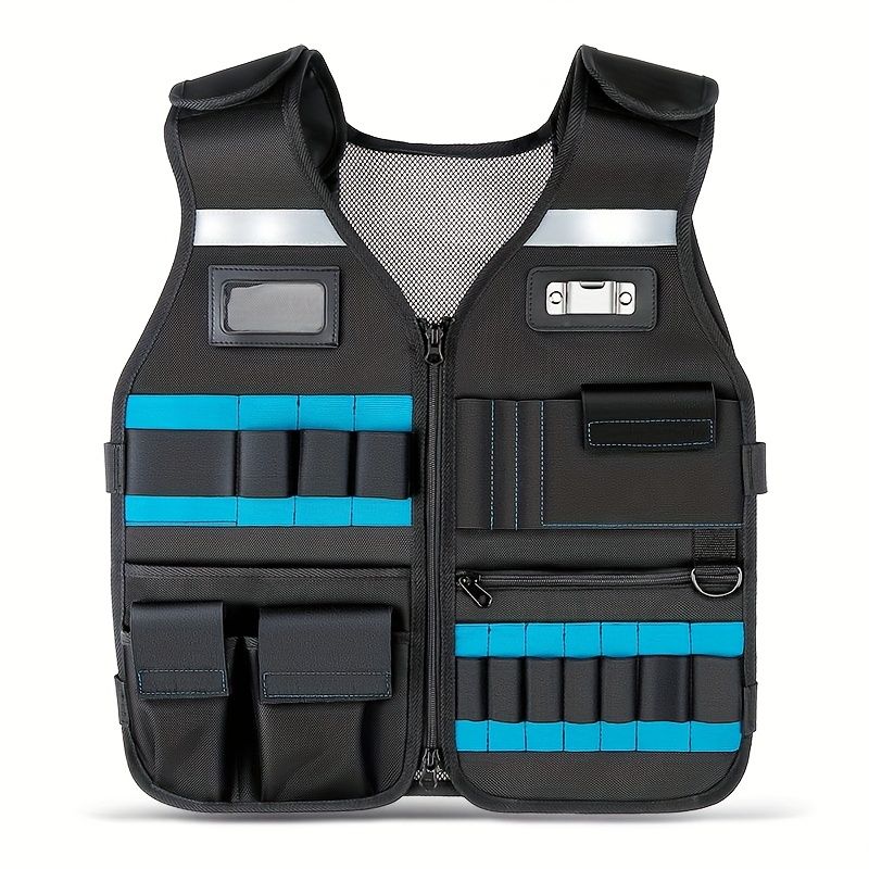 tool vest, multi pocket vest, industrial tool vest, work safety vest, tool storage vest, breathable work vest, australia tool vest, construction tool vest - Image 3