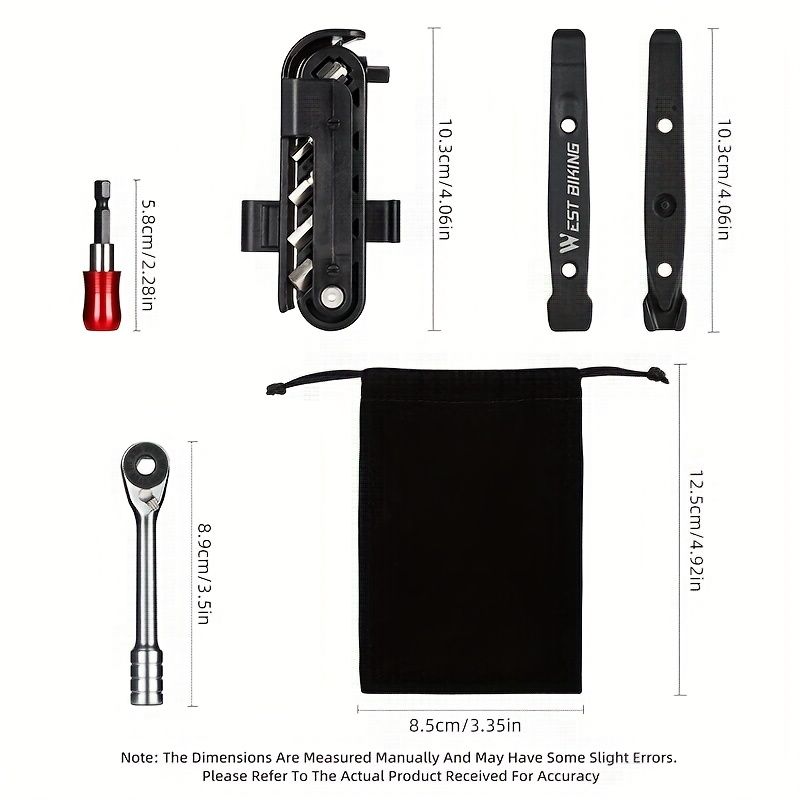 Black Silver multi functional tool set, ratchet wrench, magnetic connect rod, bidirectional ratchet, tire pry bar, quick release extension rod, tool bits, Australian DIY, car repair tool kit, mechanic set - Image 1