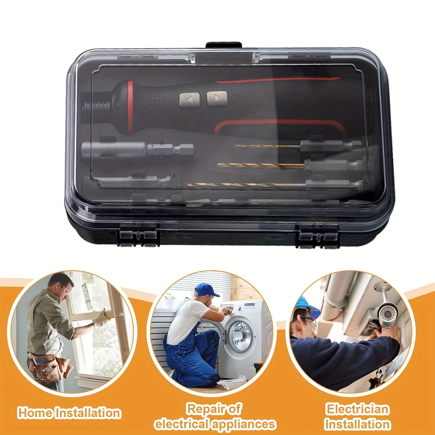 41-in-1 electric screwdriver, rechargeable screwdriver, multi-functional tool set, DIY tools, professional tools, screwdriver bits, drill bits, cordless screwdriver, home repair kit, Australian e-commerce - Image 7