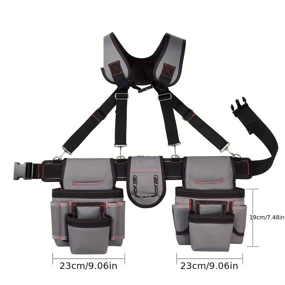 Tool Chest Suspenders Tool Storage Tool Organization Heavy Duty Suspenders - Gray - Size regular - Image 4