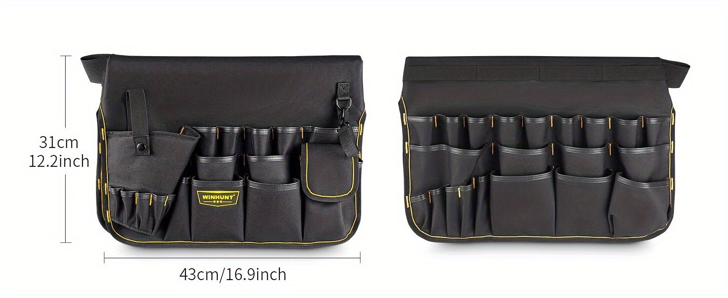 Black bucket tool organizer, tool storage, heavy duty tool organizer, multiple tool pockets, DIY tool storage, professional tool organizer, Australian tool storage - Image 2