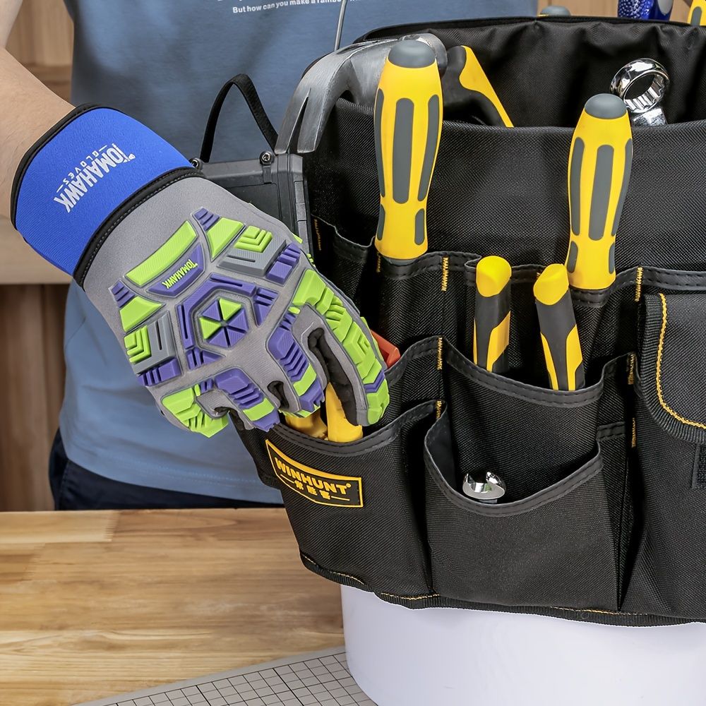 Black bucket tool organizer, tool storage, heavy duty tool organizer, multiple tool pockets, DIY tool storage, professional tool organizer, Australian tool storage - Image 7