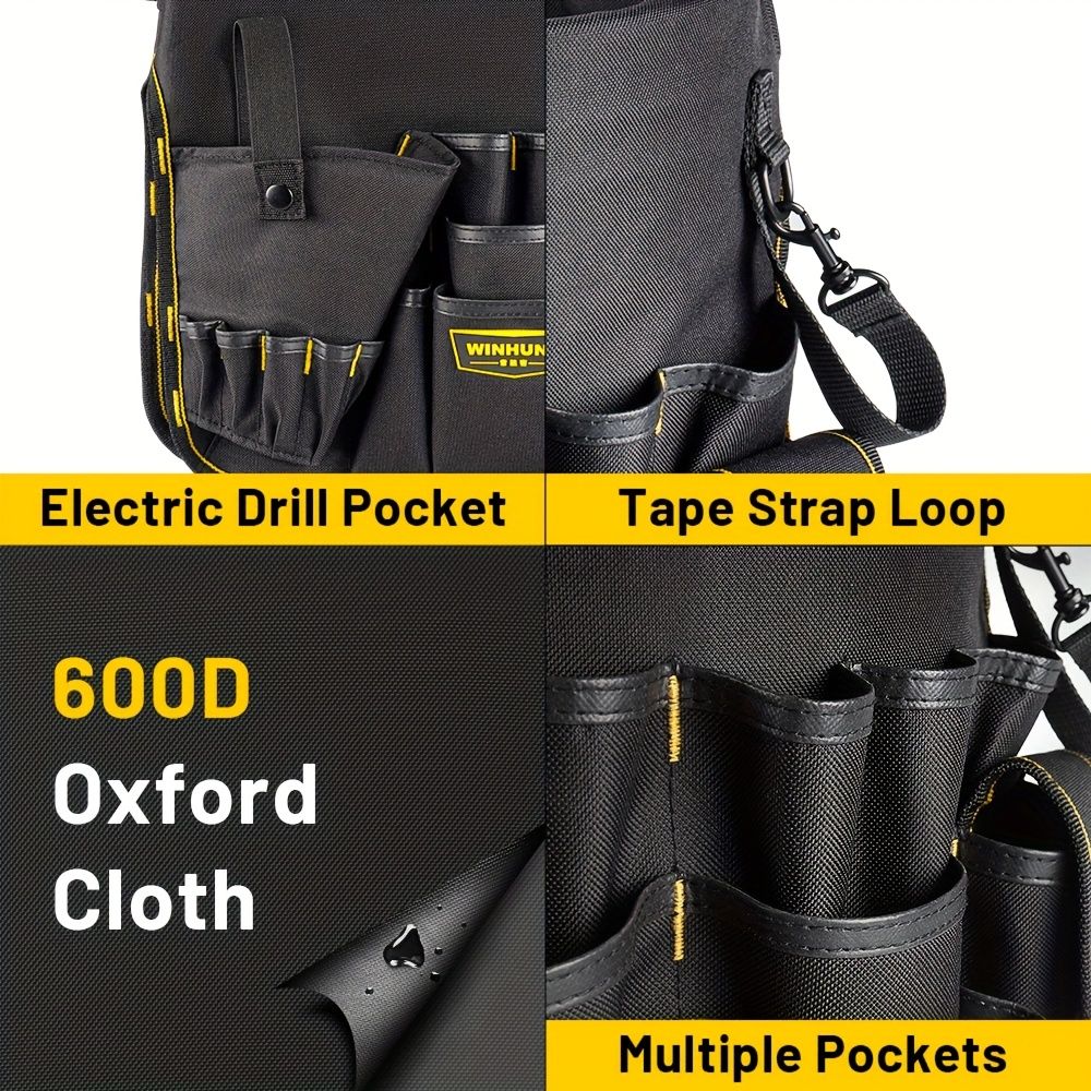 Black bucket tool organizer, tool storage, heavy duty tool organizer, multiple tool pockets, DIY tool storage, professional tool organizer, Australian tool storage - Image 8