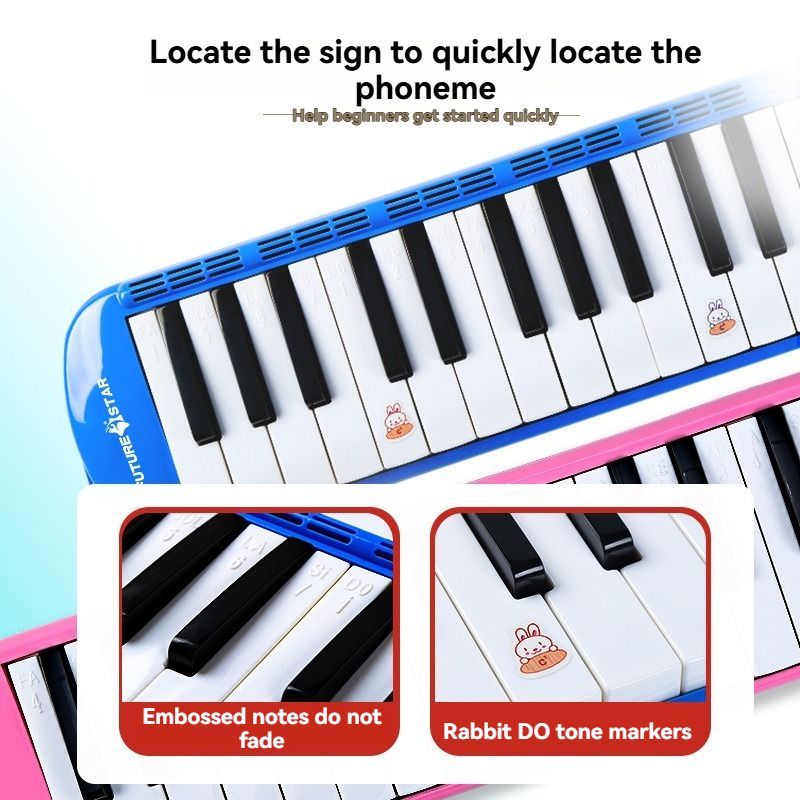 32-key melodica, student melodica, children melodica, beginner musical instrument, classroom instrument, melodica with blow-tube, melodica with mouthpiece, kids keyboard harmonica, school music supply, melodica for kids Australia - Green - Size 32 - Image 5