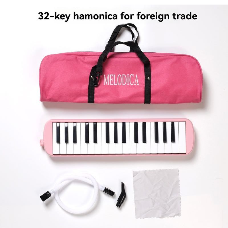 32-key melodica, 37-key melodica, student melodica, beginner melodica, musical instrument, music education, portable instrument, Australian students, classroom music - Pink - Size 32 - Image 1
