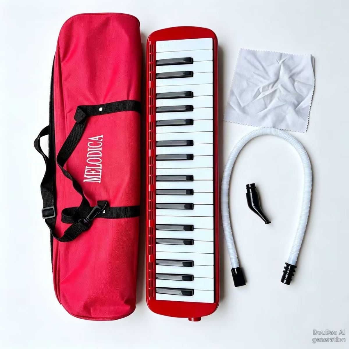 32-key melodica, 37-key melodica, student melodica, beginner melodica, musical instrument, music education, portable instrument, Australian students, classroom music - Red - Size 37 - Image 1