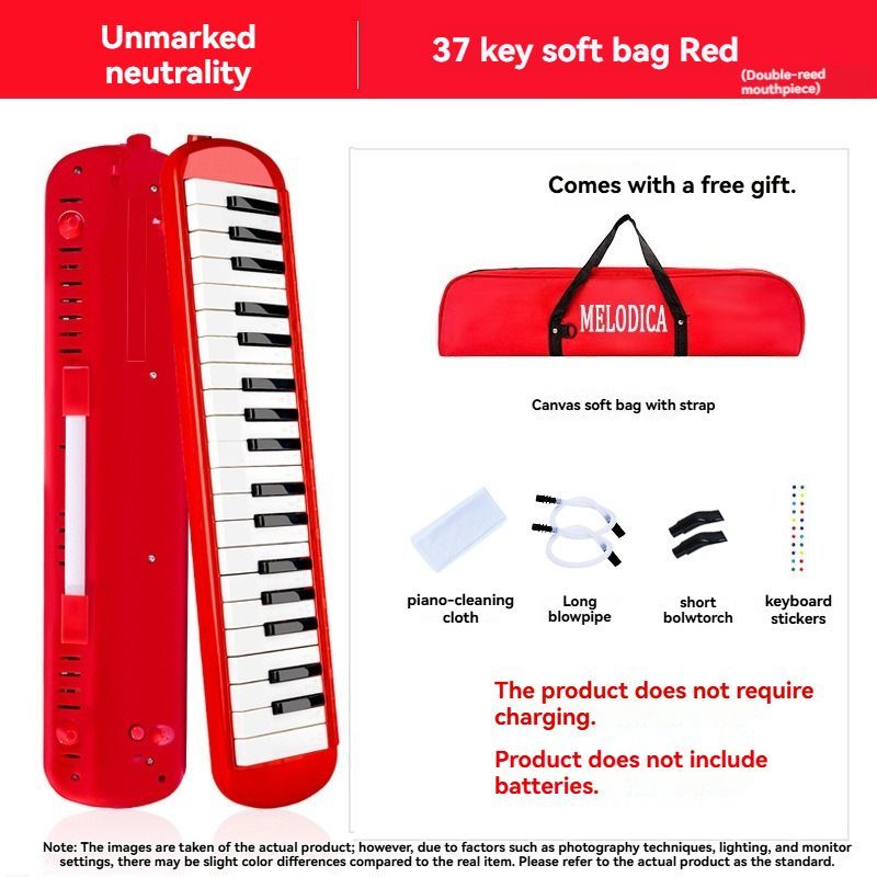 37-key mouth blown pipe, classroom musical instrument, blowing nozzle, base support, drainage function, Australian music education, classroom pipe with drainage, easy play wind instrument - Blue - Size 37 - Image 2