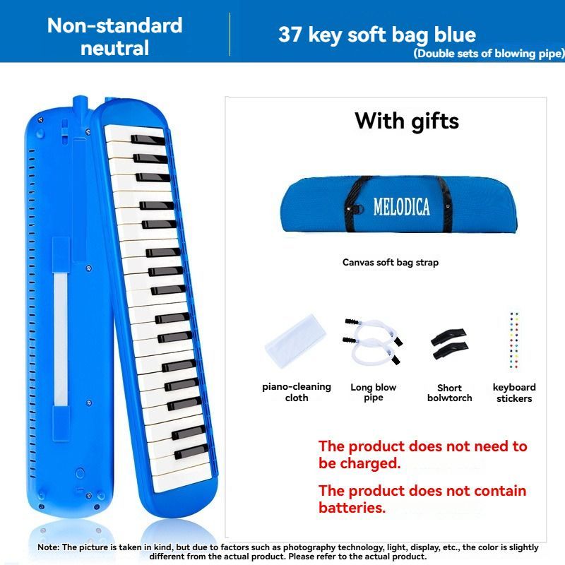 37-key mouth blown pipe, classroom musical instrument, blowing nozzle, base support, drainage function, Australian music education, classroom pipe with drainage, easy play wind instrument - Green - Size 37 - Image 2