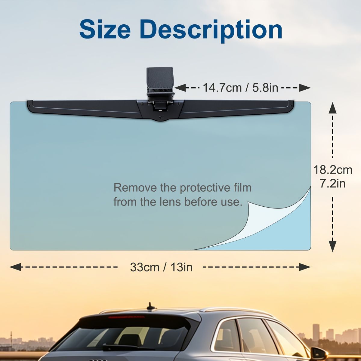adjustable car sun visor extender, polarized sun visor, anti-glare car accessory, clip-on sun visor, universal car sun visor, Australia driving safety, car glare reducer, vehicle sun protection - Black - Size High-definition - Image 3