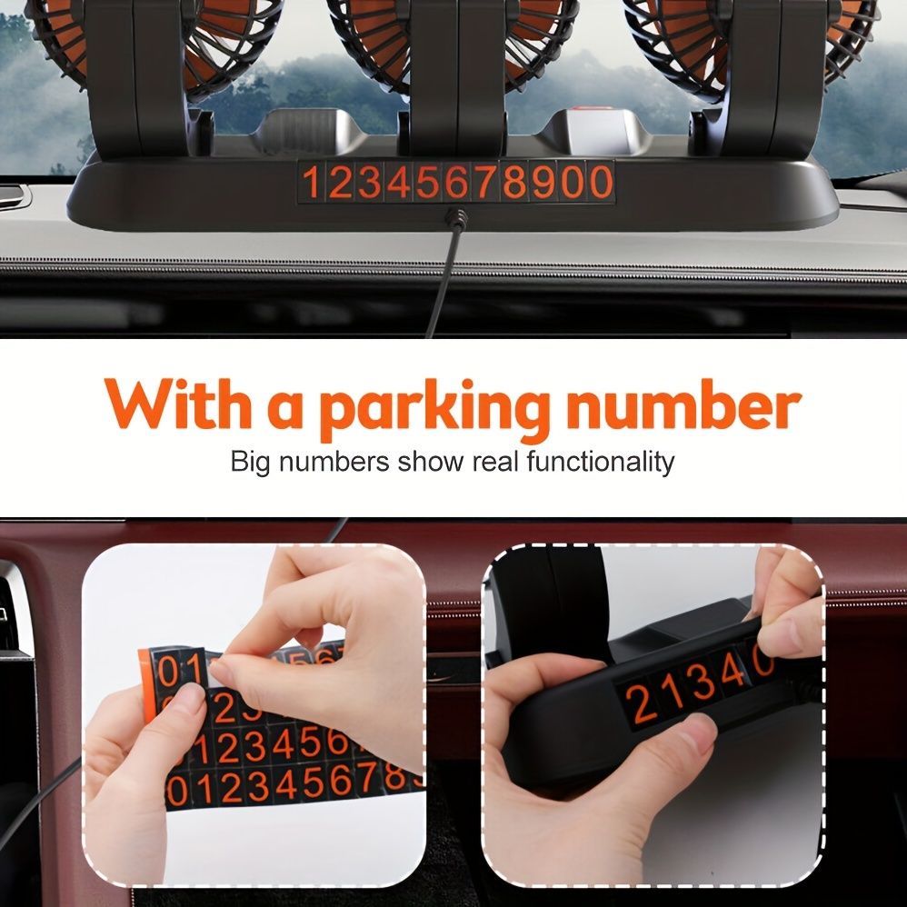 3-Head Car Circulating Fan with Multi-Directional Airflow - Image 6