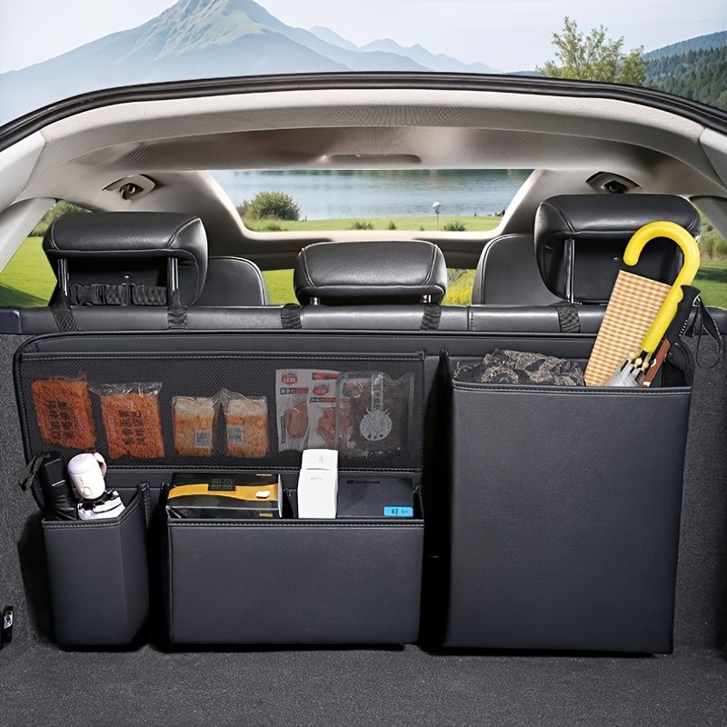 car trunk organizer, car storage, car accessories, high quality organizer, multiple compartments, trunk storage solution, Australia car organizer - Image 1