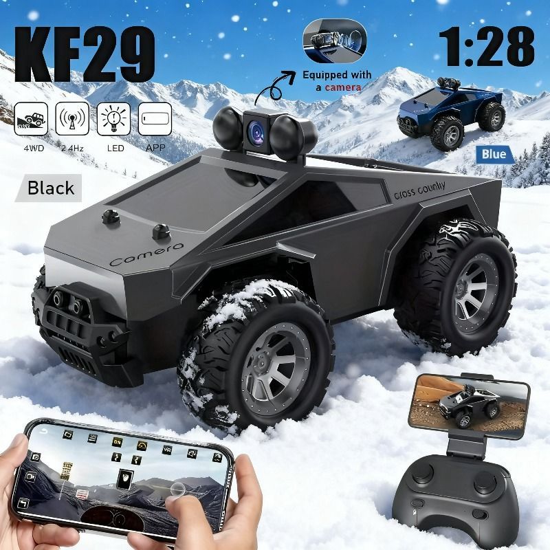 KF29 FPV remote control truck, camera remote control car, 1:28 scale RC truck, app controlled RC car, 2.4GHz dual-speed RC vehicle, alloy body remote control truck, adjustable lights RC toy, anti-interference remote control truck, gift for boys, gift for - Image 8