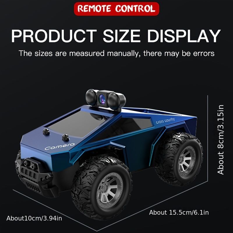 KF29 FPV remote control truck, camera remote control car, 1:28 scale RC truck, app controlled RC car, 2.4GHz dual-speed RC vehicle, alloy body remote control truck, adjustable lights RC toy, anti-interference remote control truck, gift for boys, gift for - Image 2