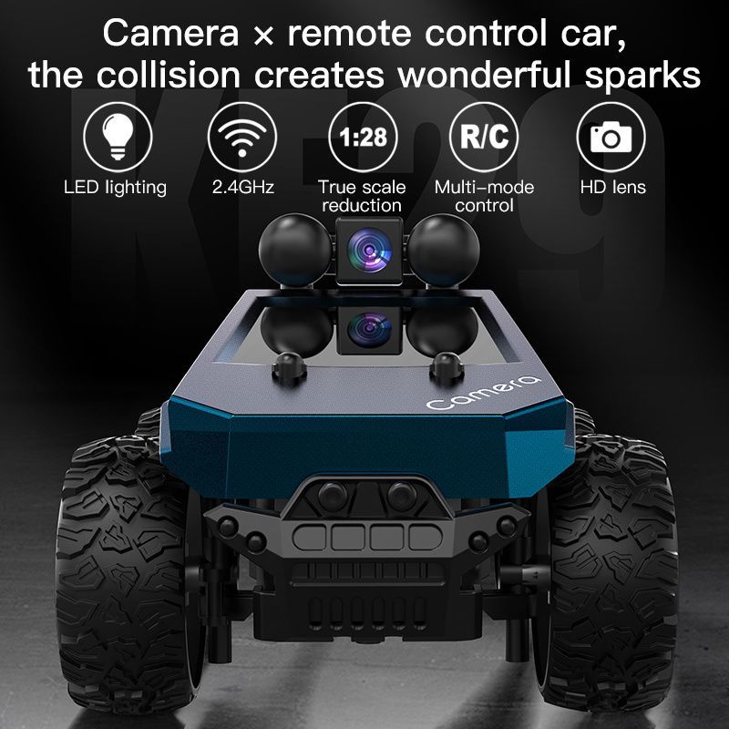 KF29 FPV remote control truck, camera remote control car, 1:28 scale RC truck, app controlled RC car, 2.4GHz dual-speed RC vehicle, alloy body remote control truck, adjustable lights RC toy, anti-interference remote control truck, gift for boys, gift for - Image 3