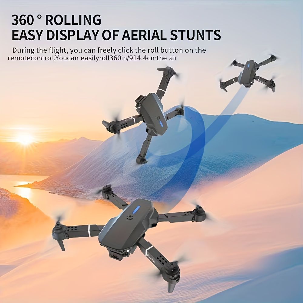 S2 MAX drone, dual-camera drone, upgraded remote control, ESC camera, long-lasting battery, 360° intelligent infrared flight, flying toy, drone gift, beginner drone, FPV drone - Black - Size Three batteries - Image 2