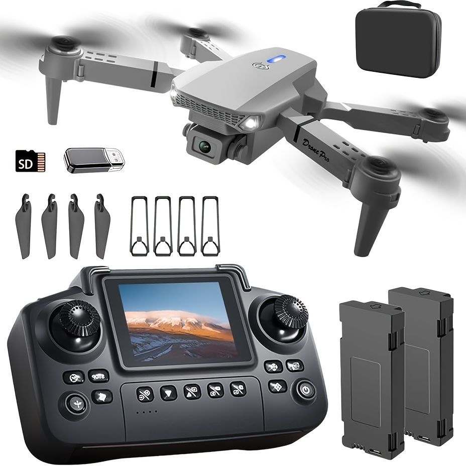 S2 MAX drone, dual-camera drone, upgraded remote control, ESC camera, long-lasting battery, 360° intelligent infrared flight, flying toy, drone gift, beginner drone, FPV drone - Black - Size Three batteries - Image 3
