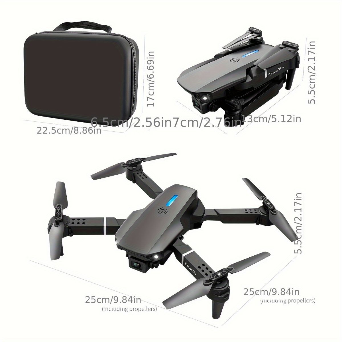 S2 MAX drone, dual-camera drone, upgraded remote control, ESC camera, long-lasting battery, 360° intelligent infrared flight, flying toy, drone gift, beginner drone, FPV drone - Gray - Size Three batteries - Image 7