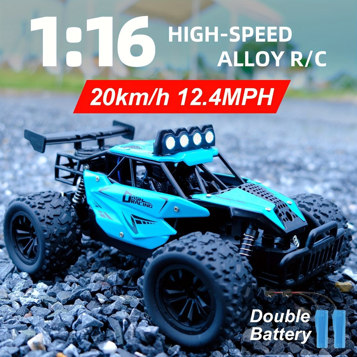 1:16 metal RC car, high-speed drifting, off-road racing car, boys toy car, 2.4GHz remote control, outdoor play toy, drift car, remote control car for kids, Australian toy - Turquoise - Size variable speed - Image 3