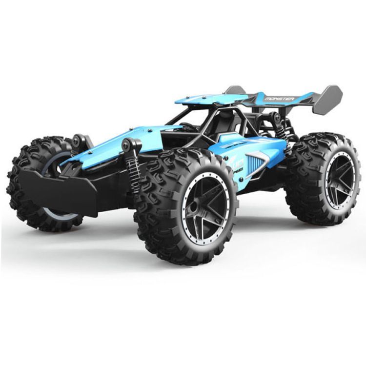 2.4G remote control car, high-speed off-road car, remote control toy for kids, four-wheel drive car, RC car with lights, outdoor toy Australia, gift for kids - Turquoise - Size Three-electric systems - Image 1