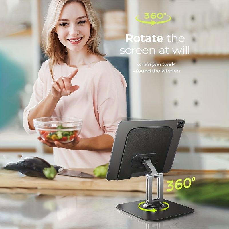 Black Silver laptop stand, 360 degree rotatable, ergonomic laptop stand, laptop accessories, adjustable laptop stand, laptop riser, workspace ergonomics, Australian market - Image 4