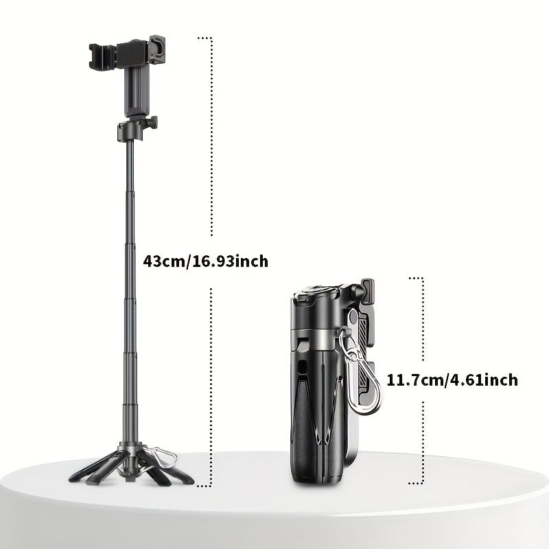 Black Blue mini selfie stick, Bluetooth selfie stick, extendable selfie stick, portable selfie stick, high-quality selfie stick, selfie stick Australia, wireless selfie stick, compact selfie stick, travel selfie stick, hands-free selfie stick - Image 2