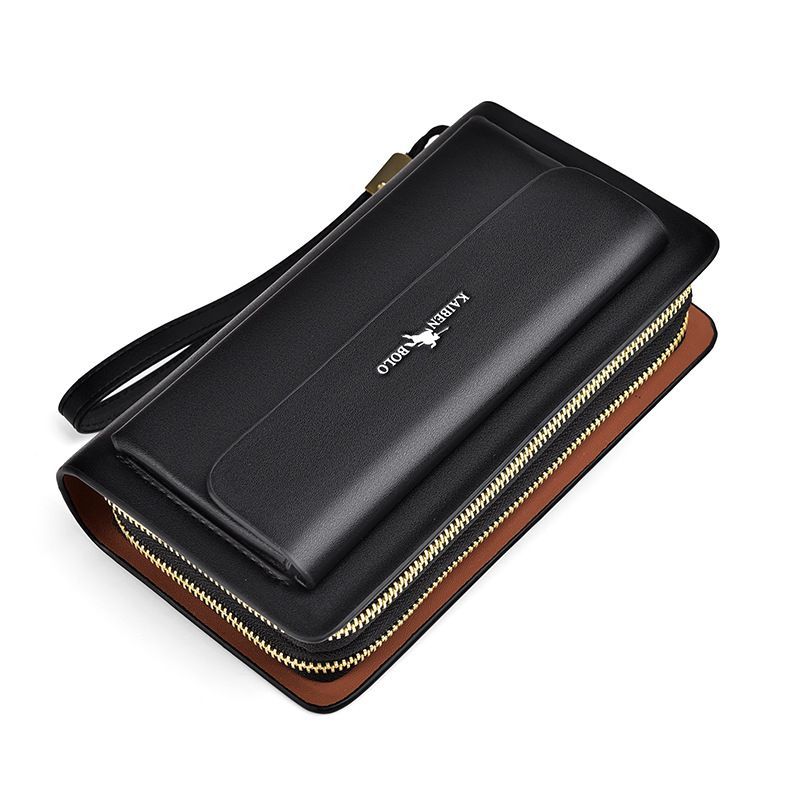 men's handheld wallet, multi-compartment wallet, card holder wallet, large capacity wallet, Australian men's accessories - Dark Brown - Size M - Image 8