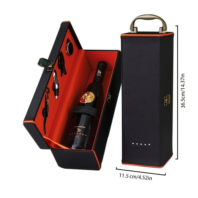 Black wine gift set, wine accessories, wine carry case, Australian wine lover gift, essential wine tools, premium wine kit, gifting wine set, durable wine case - Image 3