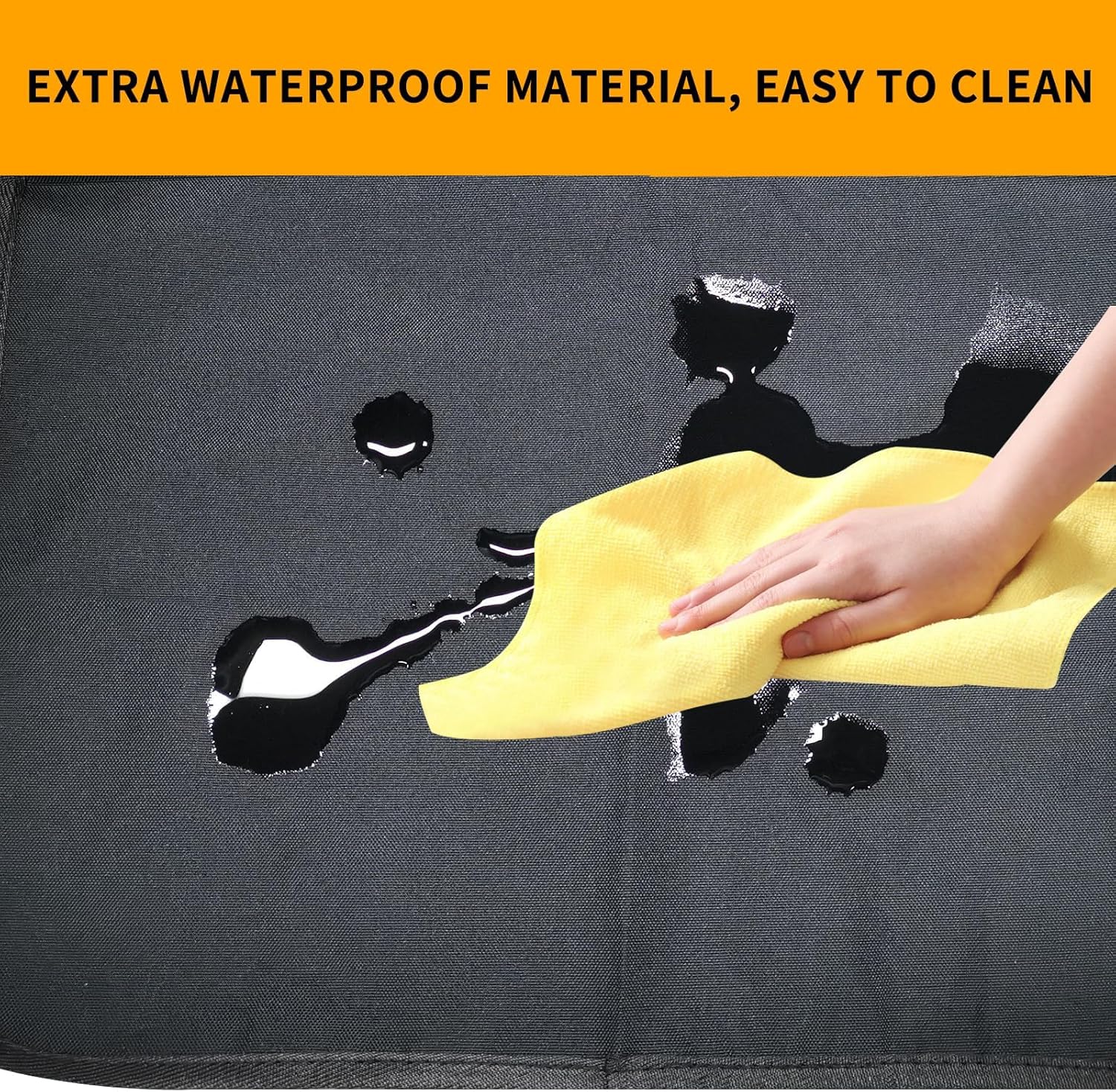 Kicking Mat with Organizer - 2 Pack Rear Seat Protector Seat Cover for your car, SUV, minivan or truck seat - Vehicle Rear Seat Child Safety Accessory - GM Interior Protector - Image 5