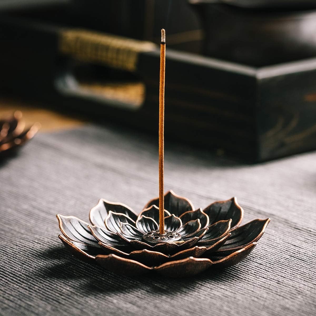 2 Pack Incense Burner, Incense Holder for Sticks, Brass Lotus Incense Stick Holder - Image 5