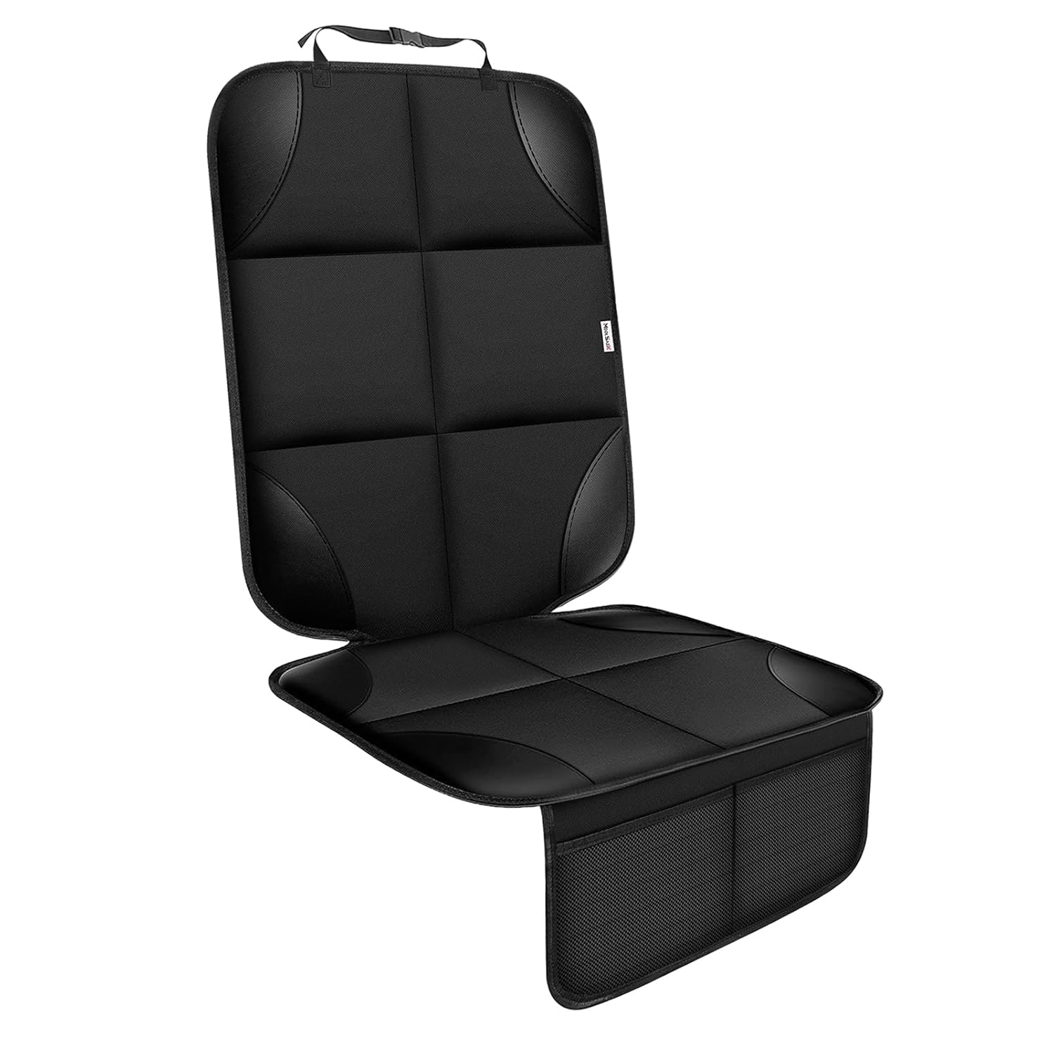 Child Car Seat Protector, Durable 600D Fabric Waterproof Car Seat Cover with Thick Padded Non-Slip Backing, No Imprint (Black 1 Piece) - Image 1