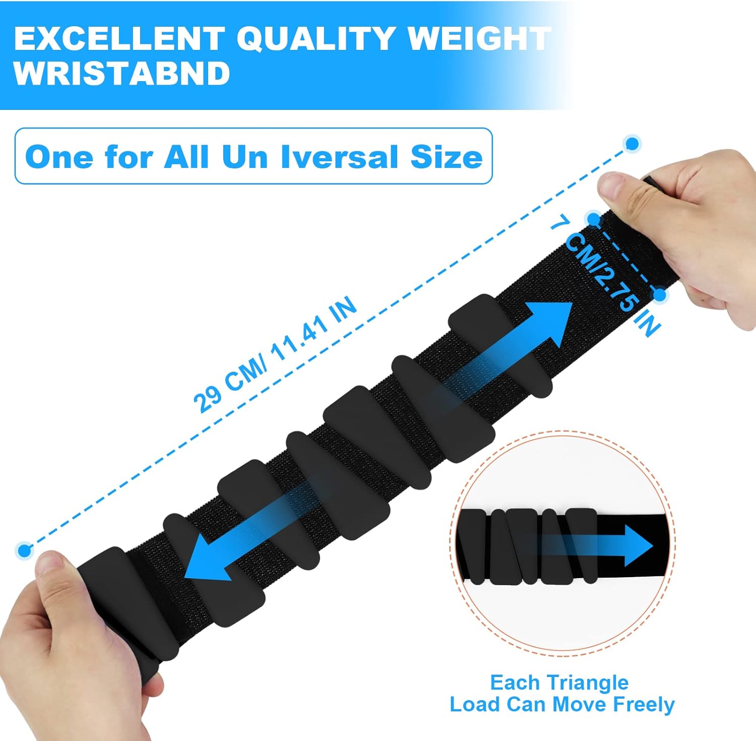Wrist Weights Set of 2, Adjustable Silicone Workout Weights for Women and Men, Wearable Ankle/Wrist Weights Suitable for Yoga, Dance, Pilates, Pool Exercises and Jogging, 2lb - Image 2