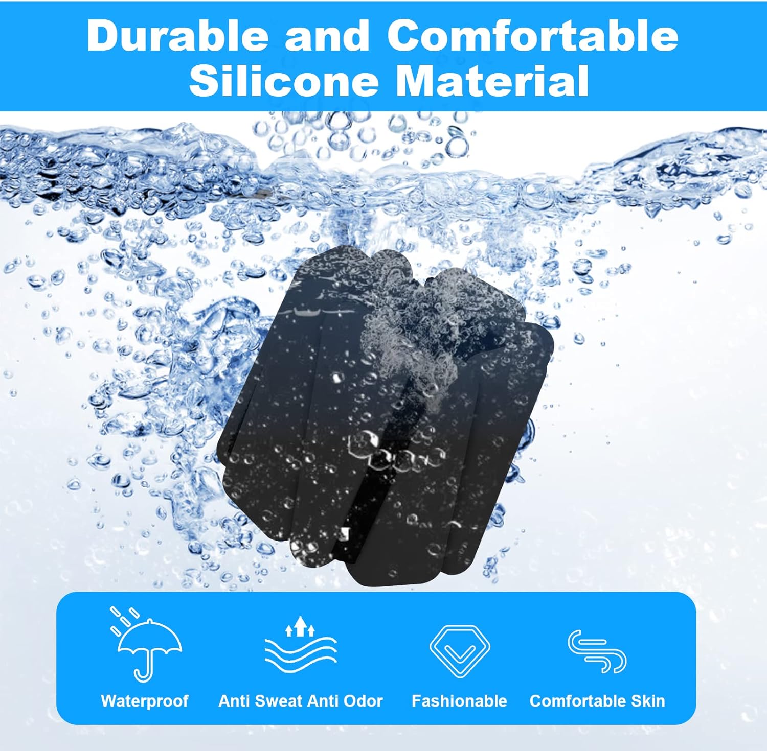 Wrist Weights Set of 2, Adjustable Silicone Workout Weights for Women and Men, Wearable Ankle/Wrist Weights Suitable for Yoga, Dance, Pilates, Pool Exercises and Jogging, 2lb - Image 5
