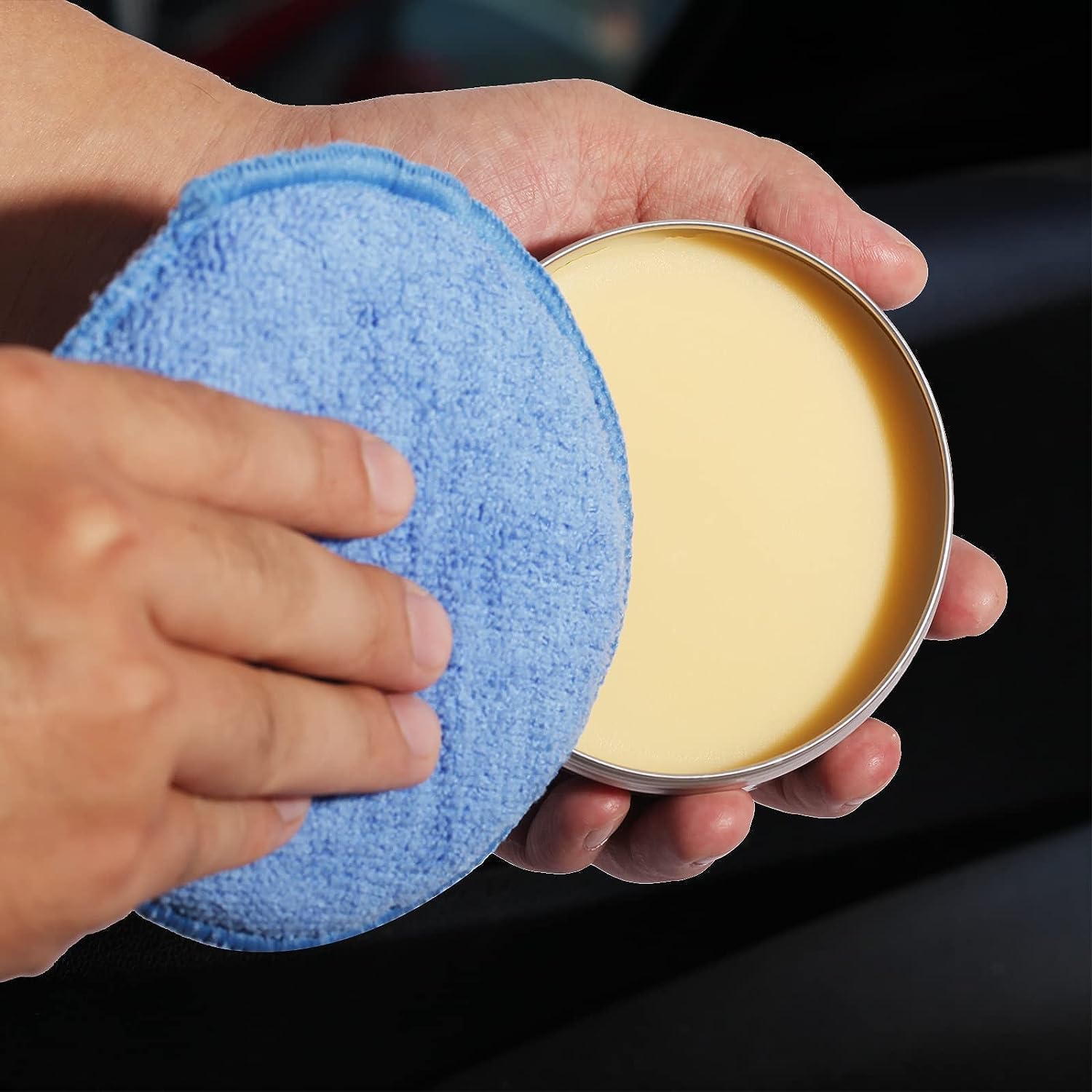 Microfiber Wax Applicator Pads, Car Wax Applicator with Finger Pocket, Buffing & Detail Polishing Foam Pads for Car Cleaning and Fine Polishing (5 inch, 6 Pack) - Image 5