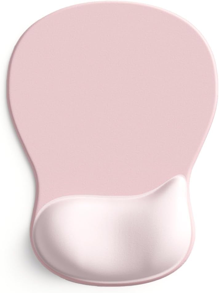 Gel Wrist Rest Mouse Pad - Ergonomic Office Mouse Pad with Wrist Support - Non-Slip, Design Desktop Accessory Pad for Home & Game Decoration (02Pink Serenity) - Image 8