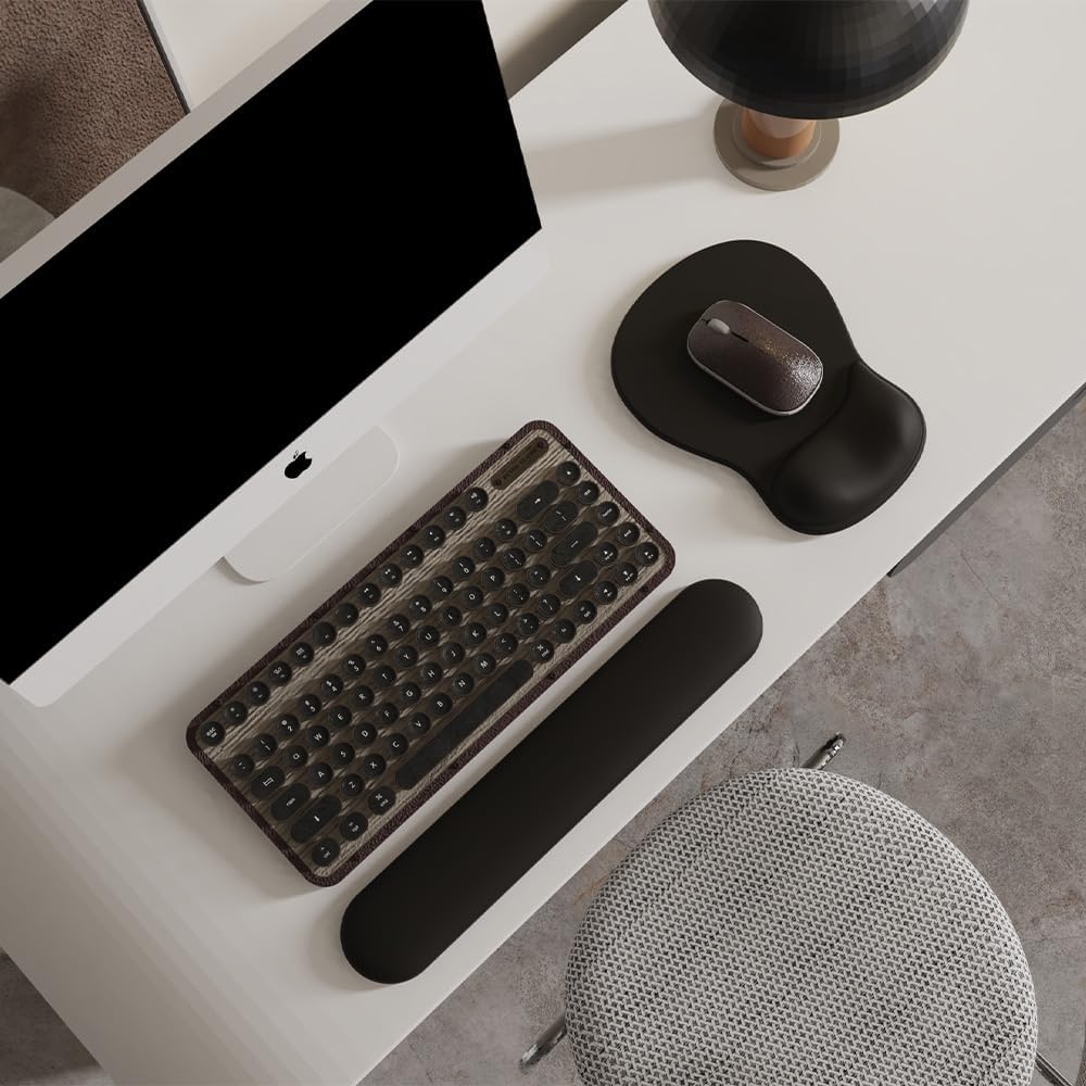 Gel Wrist Rest Mouse Pad - Ergonomic Office Mouse Pad with Wrist Support - Non-Slip, Design Desktop Accessory Pad for Home & Game Decoration (01 Black) - Image 2