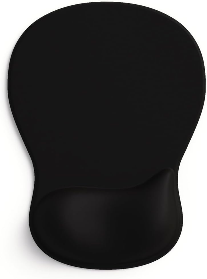 Gel Wrist Rest Mouse Pad - Ergonomic Office Mouse Pad with Wrist Support - Non-Slip, Design Desktop Accessory Pad for Home & Game Decoration (01 Black) - Image 8