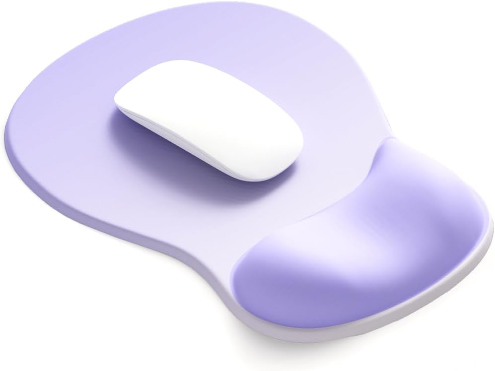 Gel Wrist Rest Mouse Pad - Ergonomic Office Mouse Pad with Wrist Support - Non-Slip Design Desktop Accessory Pad for Home & Game Decoration (06 Purple Gradient) - Image 1