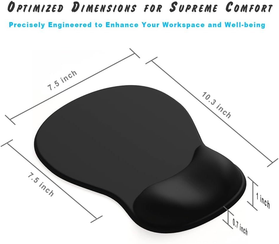 Gel Wrist Rest Mouse Pad - Ergonomic Office Mouse Pad with Wrist Support - Non-Slip Design Desktop Accessory Pad for Home & Game Decoration (06 Purple Gradient) - Image 7
