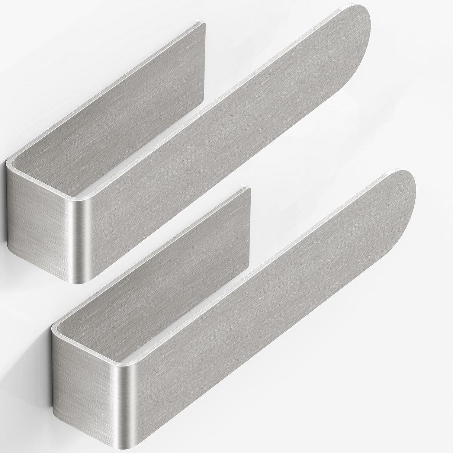 Adhesive Hand Towel Holder, 8 Inch Towel Holder for Bathroom Wall Mounted, Self Adhesive Square Stick on Towel Bar Wall for Kitchen Cabinet RV, (2 Pack) - Image 8