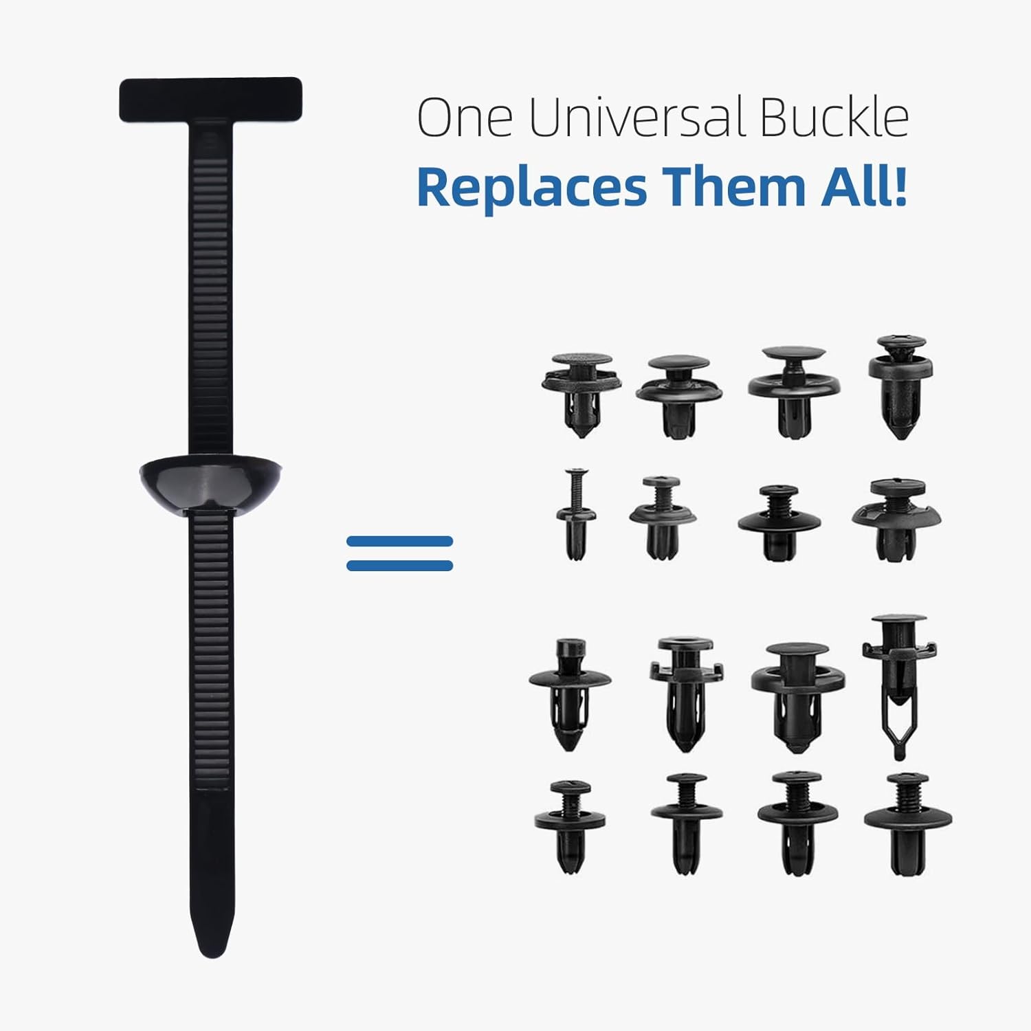 100 Pcs Nylon Universal Cable Buckle for Car - Self-Locking & Easy Installation Zipper Clamp Pin & Button Design - UV Resistant Zipper Tie Tie for Quick and Easy Car Everyday Repair - Image 2